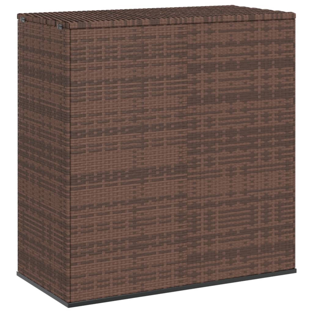 Tuinbox 100x49x103,5 cm polyetheen rattan bruin is nu te koop bij PeponiXL, paradijselijk wonen!