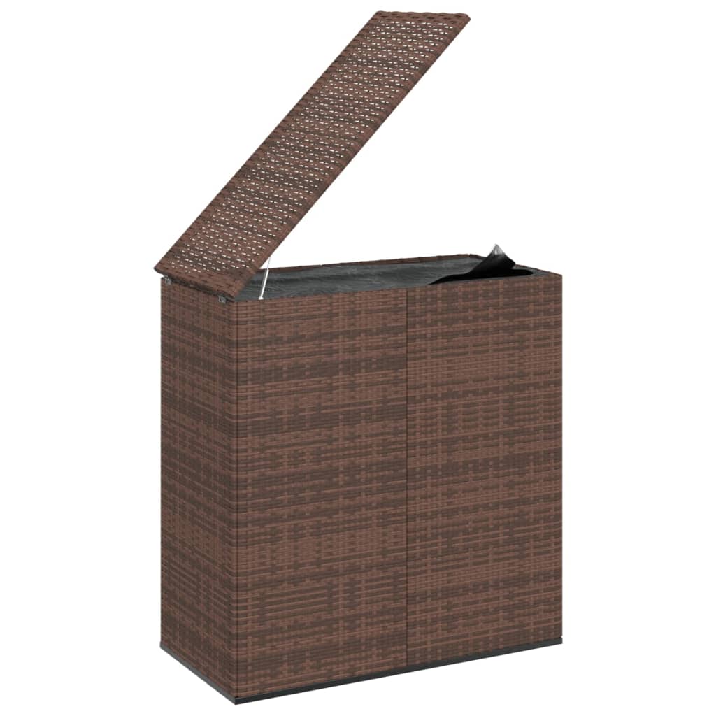 Tuinbox 100x49x103,5 cm polyetheen rattan bruin is nu te koop bij PeponiXL, paradijselijk wonen!