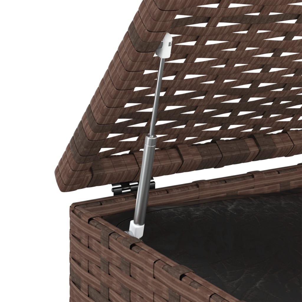 Tuinbox 100x49x103,5 cm polyetheen rattan bruin is nu te koop bij PeponiXL, paradijselijk wonen!