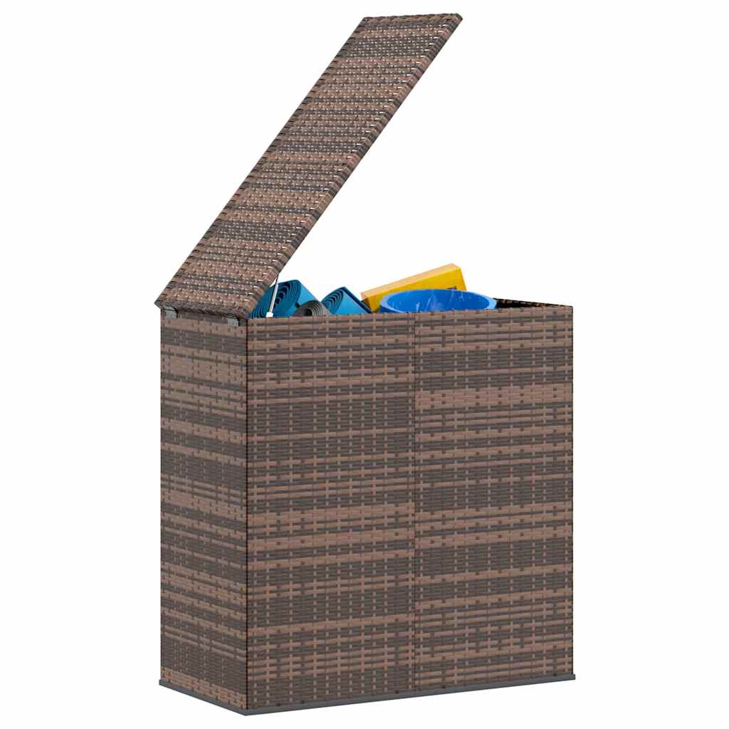 Tuinbox 100x49x103,5 cm polyetheen rattan bruin is nu te koop bij PeponiXL, paradijselijk wonen!