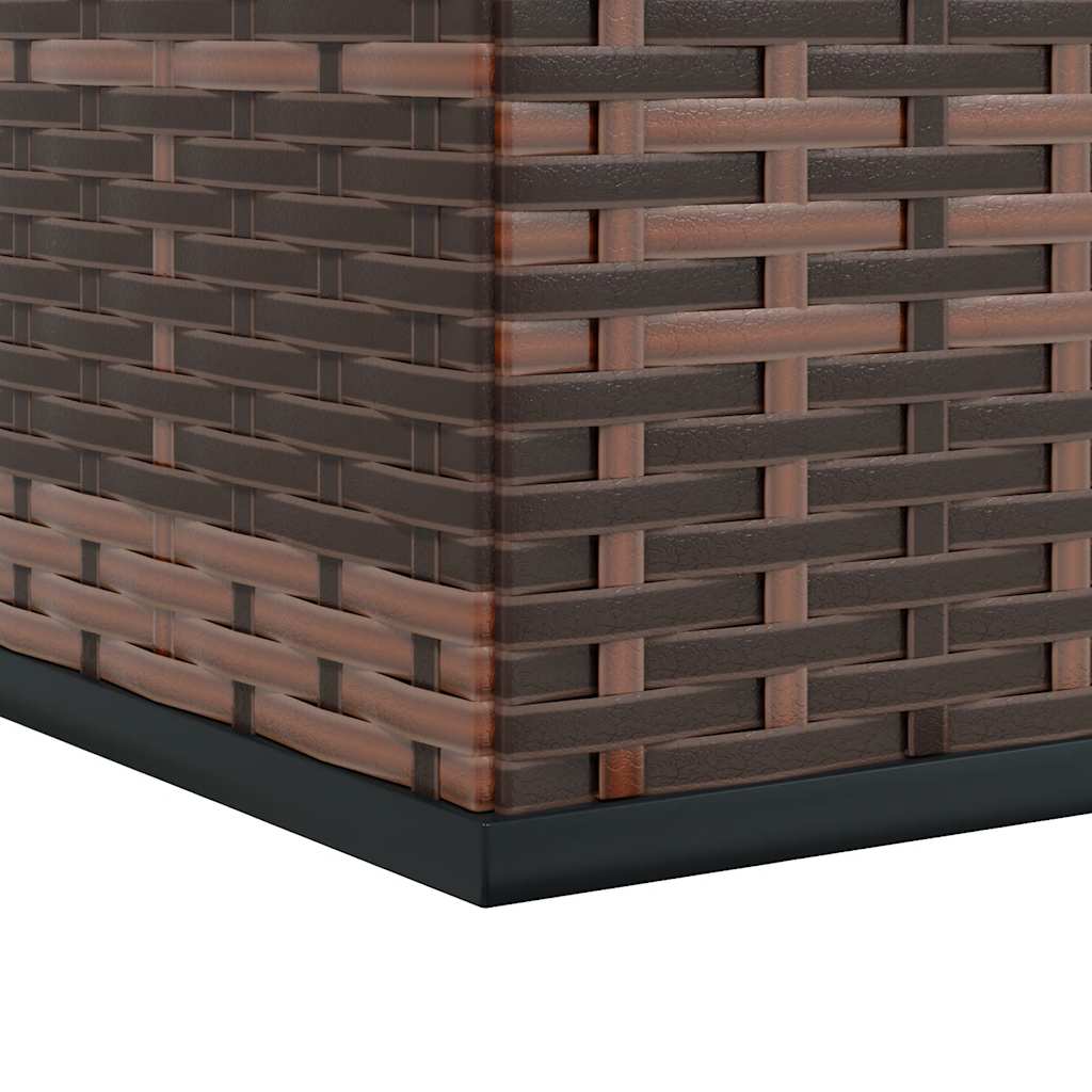 Tuinbox 100x49x103,5 cm polyetheen rattan bruin is nu te koop bij PeponiXL, paradijselijk wonen!