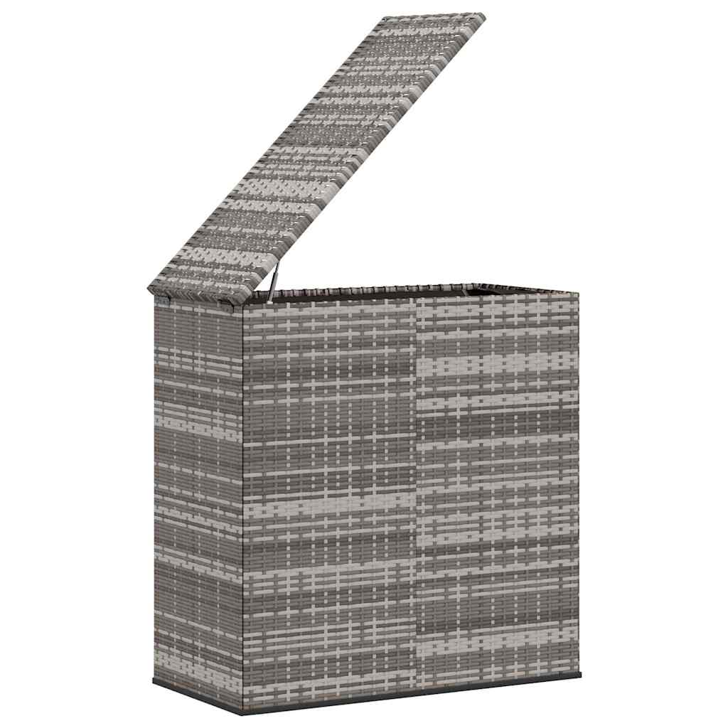 Tuinbox 100x49x103,5 cm polyetheen rattan grijs is nu te koop bij PeponiXL, paradijselijk wonen!