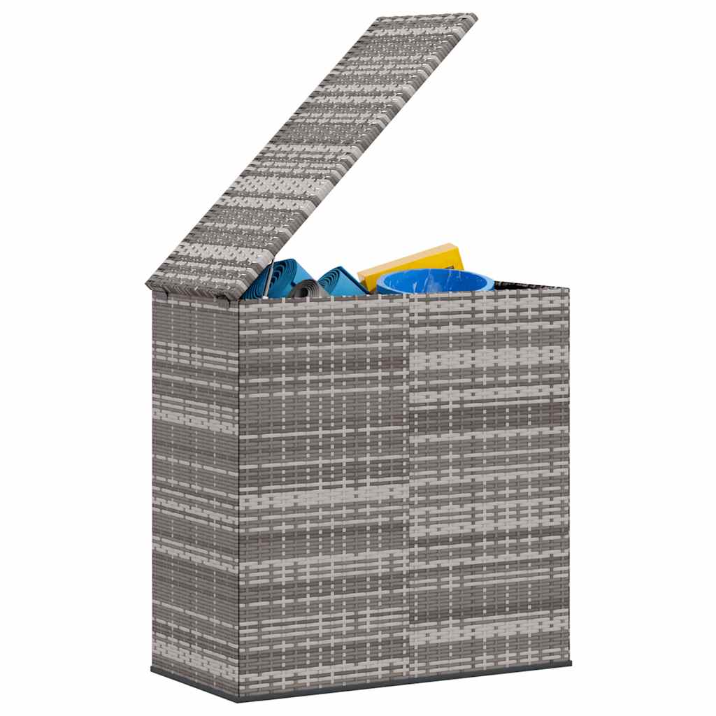 Tuinbox 100x49x103,5 cm polyetheen rattan grijs is nu te koop bij PeponiXL, paradijselijk wonen!