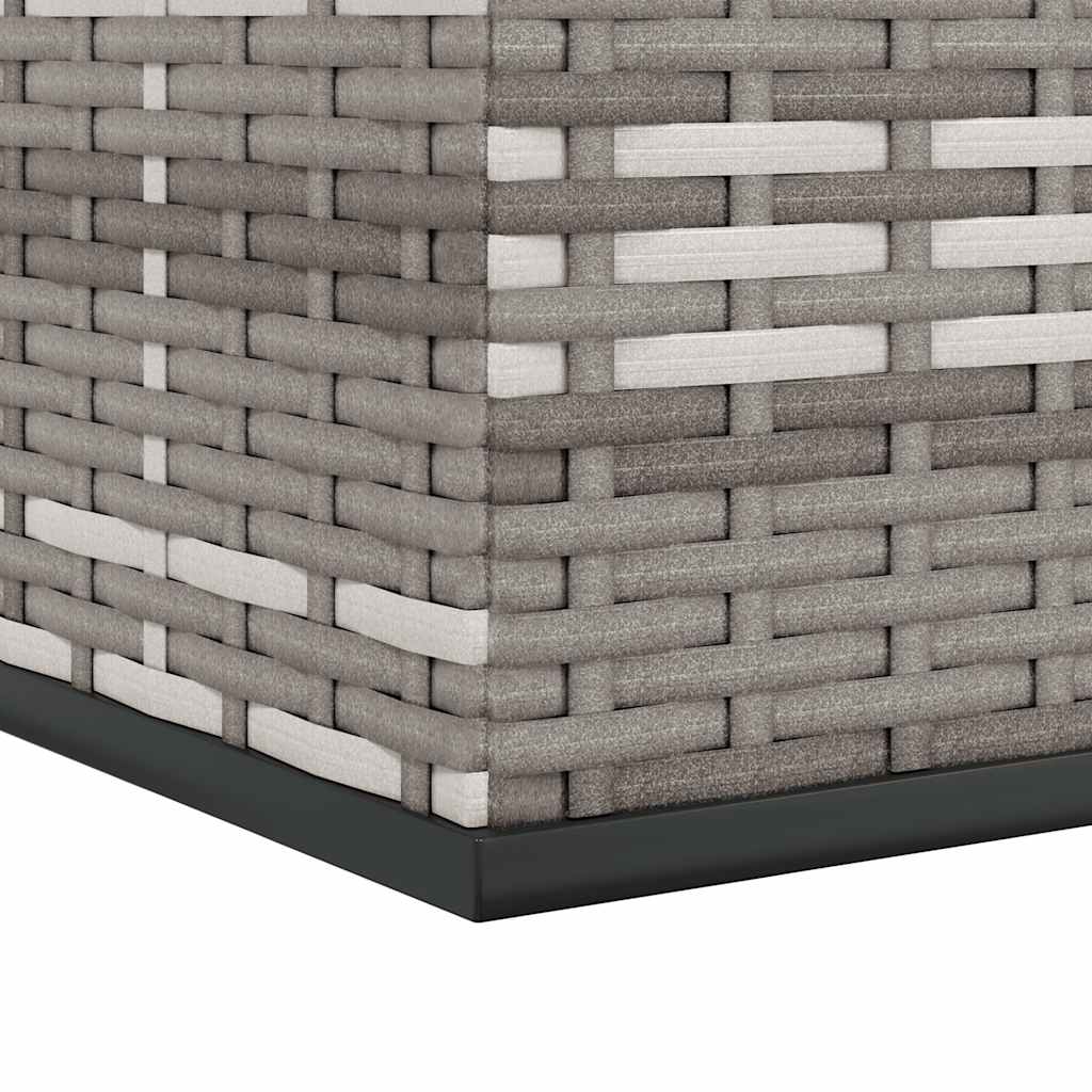 Tuinbox 100x49x103,5 cm polyetheen rattan grijs is nu te koop bij PeponiXL, paradijselijk wonen!