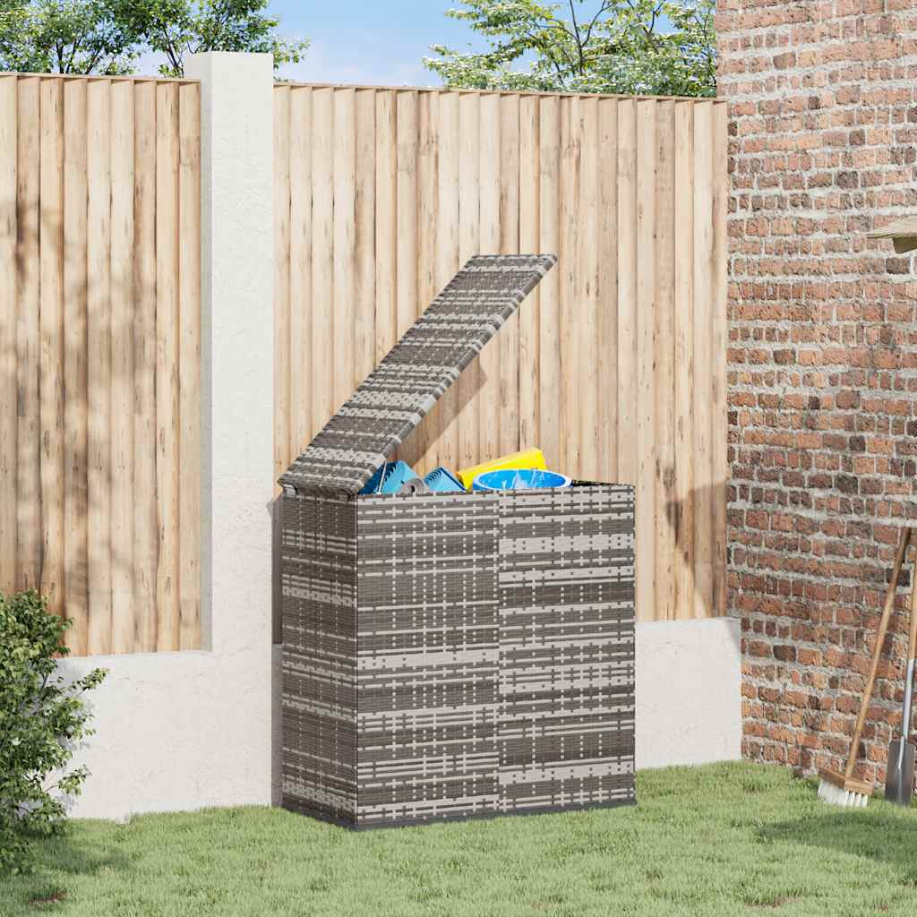 Tuinbox 100x49x103,5 cm polyetheen rattan grijs is nu te koop bij PeponiXL, paradijselijk wonen!