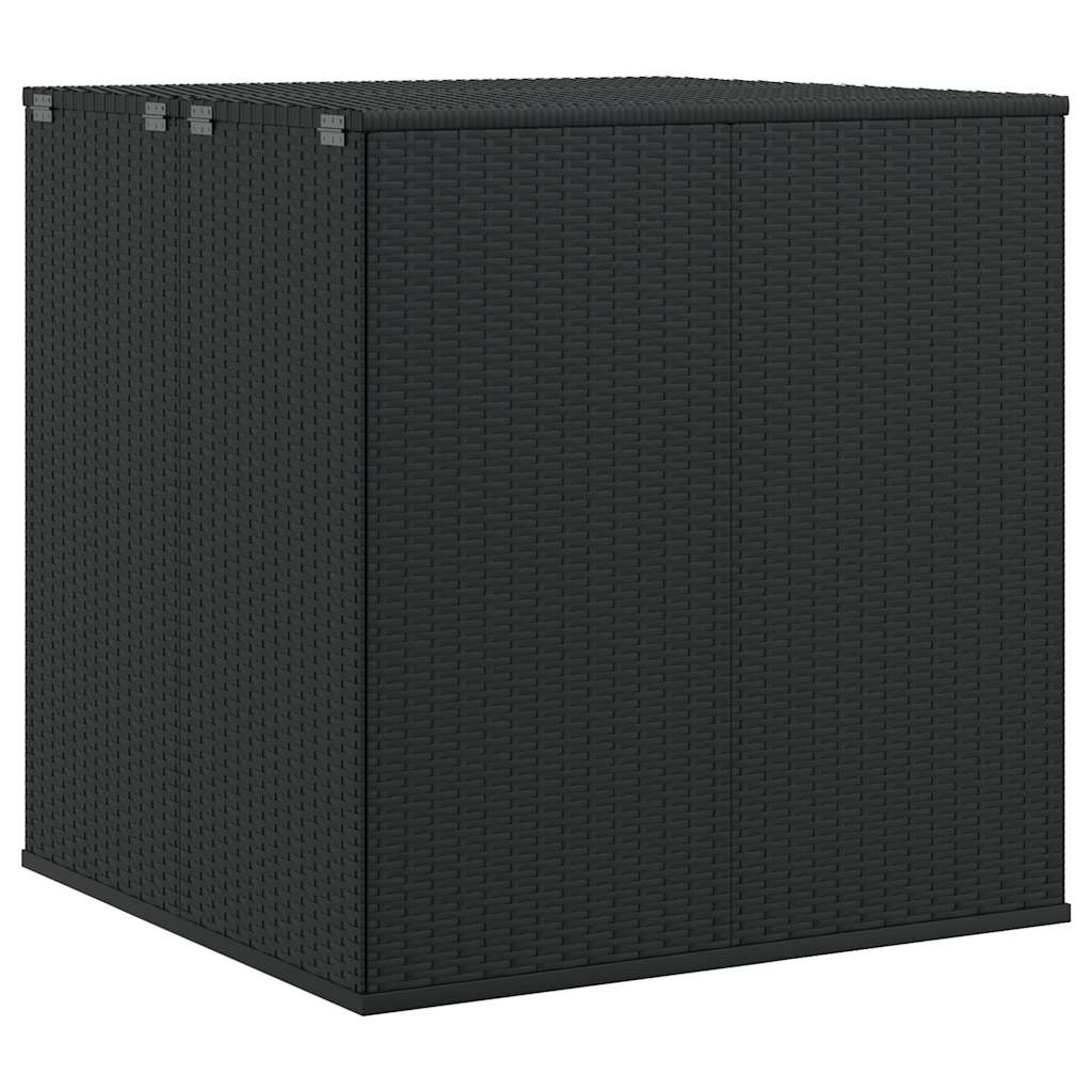 Tuinbox 100x97,5x104 cm polyetheen rattan zwart is nu te koop bij PeponiXL, paradijselijk wonen!