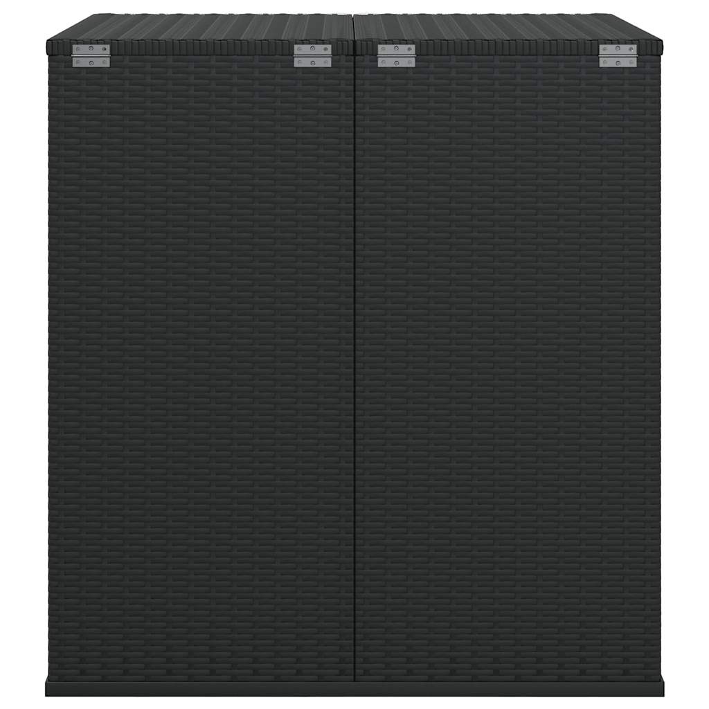 Tuinbox 100x97,5x104 cm polyetheen rattan zwart is nu te koop bij PeponiXL, paradijselijk wonen!