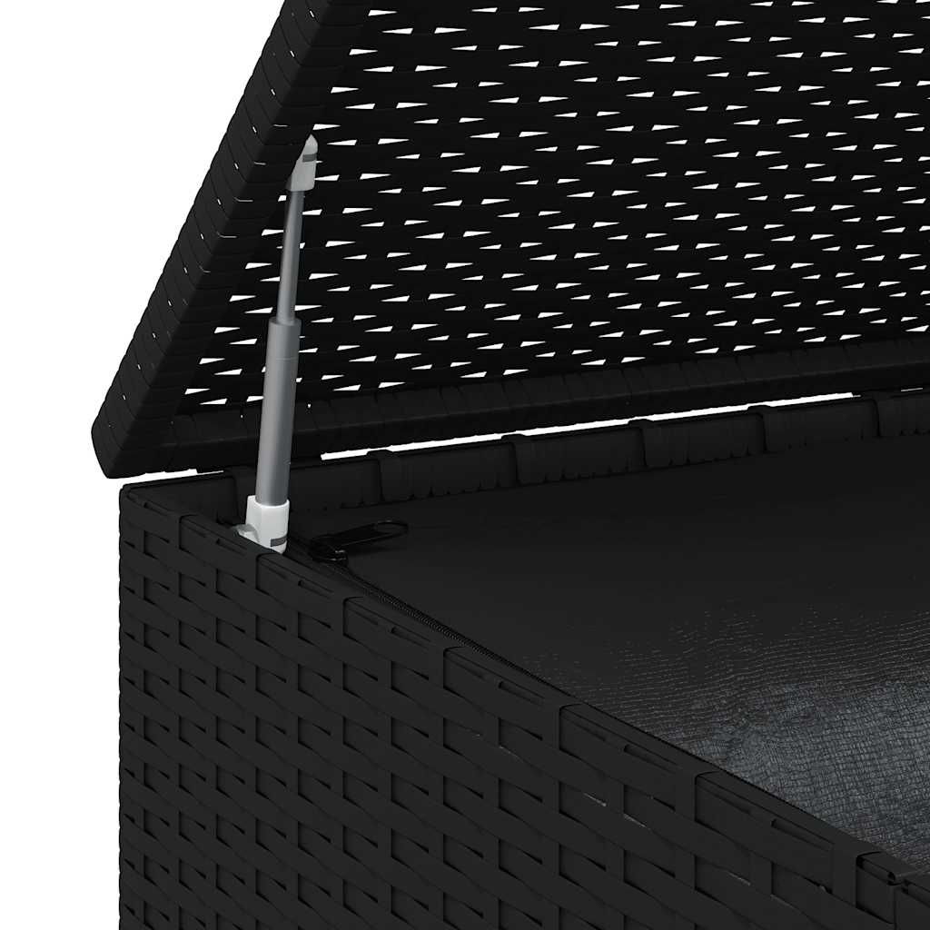 Tuinbox 100x97,5x104 cm polyetheen rattan zwart is nu te koop bij PeponiXL, paradijselijk wonen!