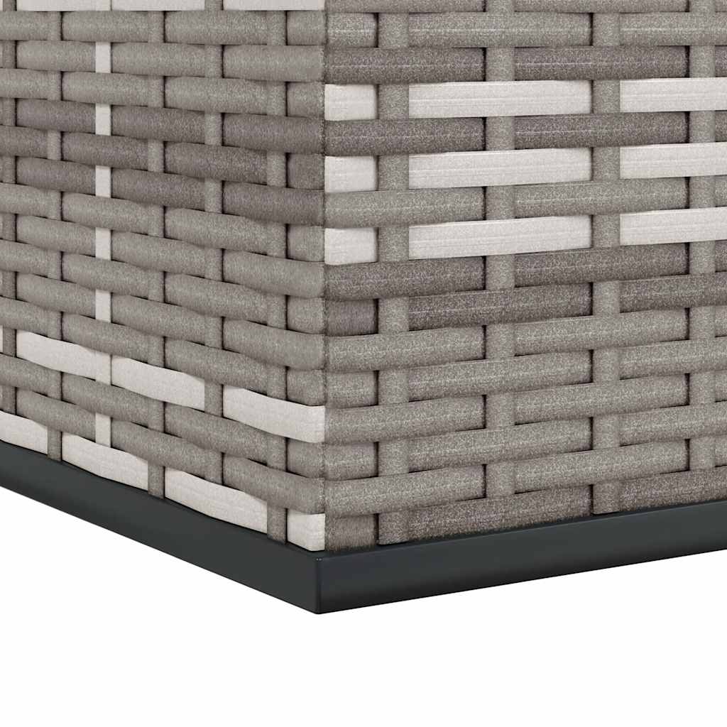 Tuinbox 100x97,5x104 cm polyetheen rattan grijs is nu te koop bij PeponiXL, paradijselijk wonen!
