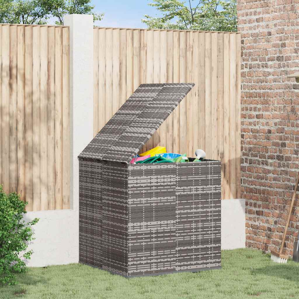 Tuinbox 100x97,5x104 cm polyetheen rattan grijs is nu te koop bij PeponiXL, paradijselijk wonen!
