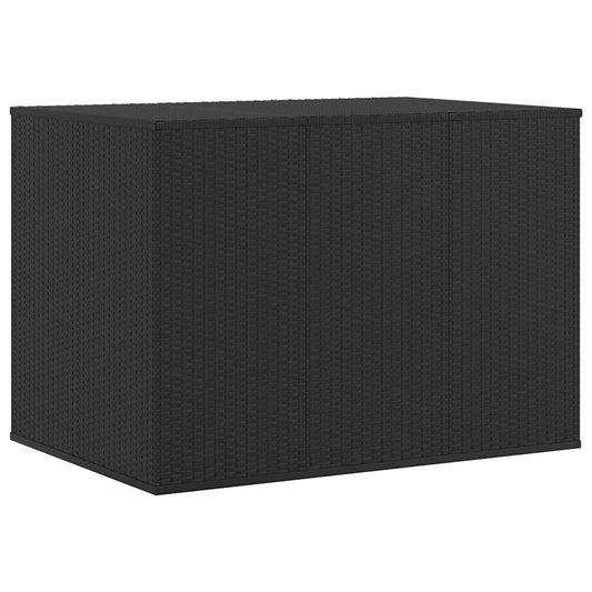 Tuinbox 145x100x103 cm polyetheen rattan zwart is nu te koop bij PeponiXL, paradijselijk wonen!