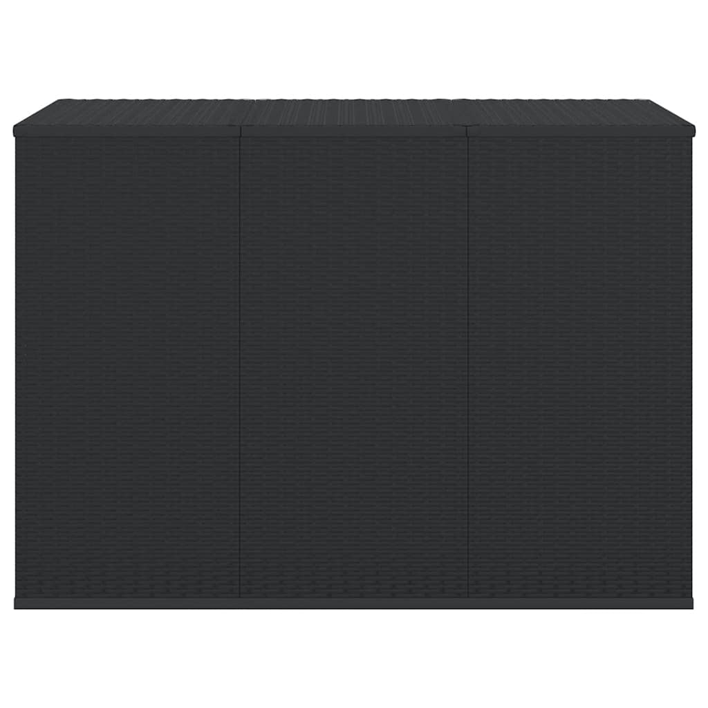 Tuinbox 145x100x103 cm polyetheen rattan zwart is nu te koop bij PeponiXL, paradijselijk wonen!