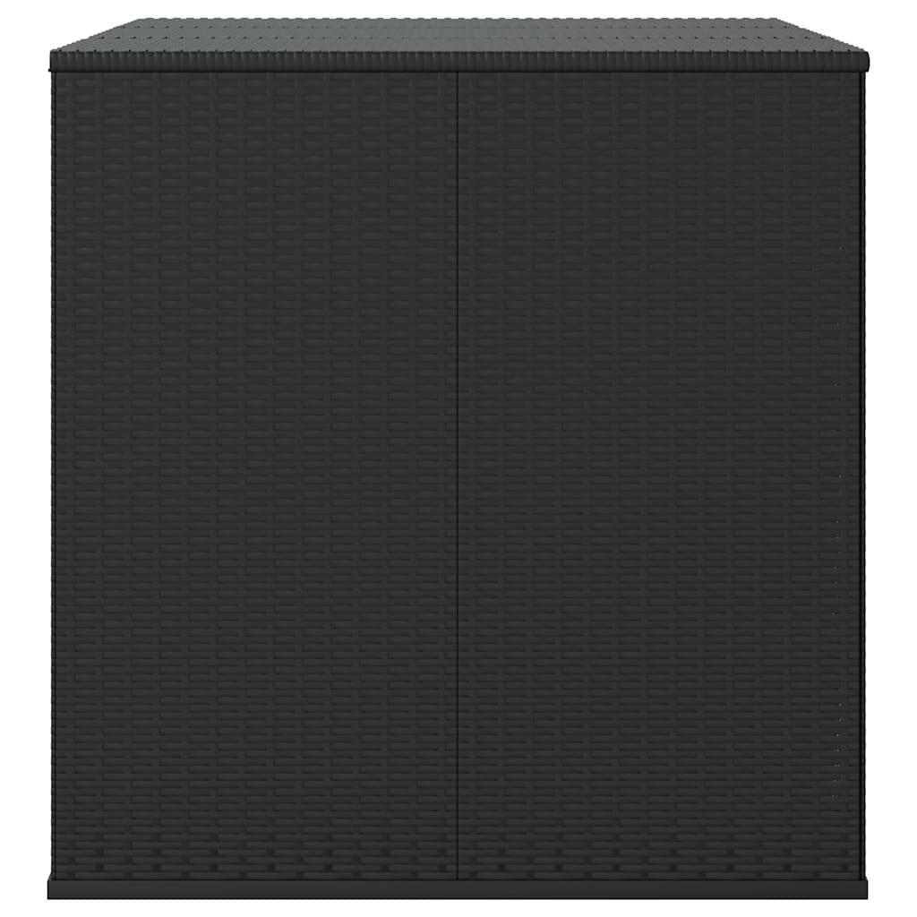 Tuinbox 145x100x103 cm polyetheen rattan zwart is nu te koop bij PeponiXL, paradijselijk wonen!