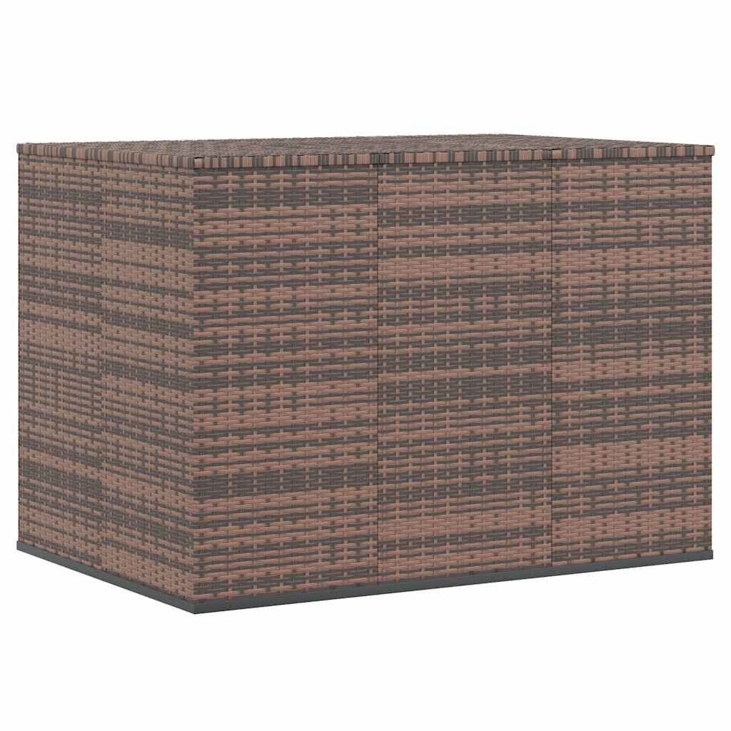 Tuinbox 145x100x103 cm polyetheen rattan bruin is nu te koop bij PeponiXL, paradijselijk wonen!