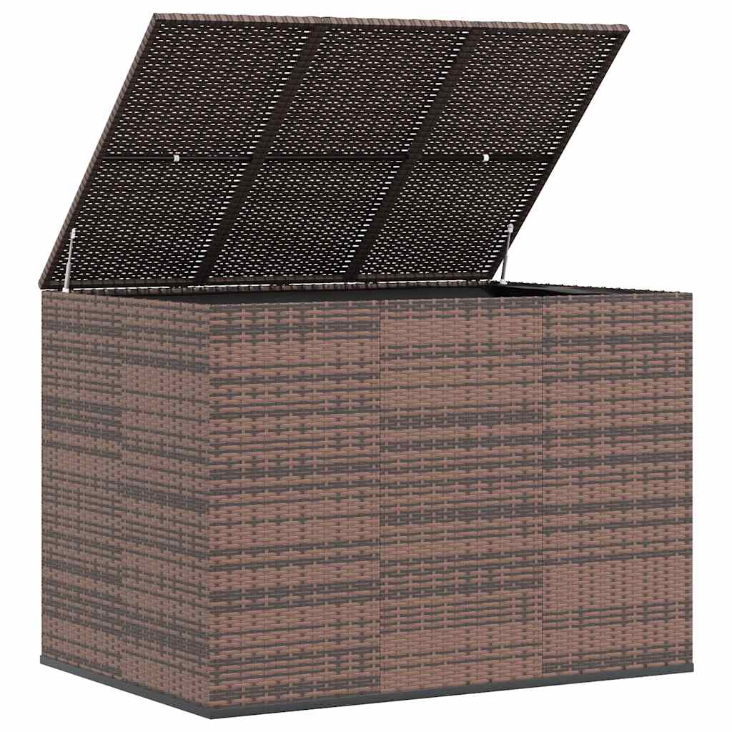 Tuinbox 145x100x103 cm polyetheen rattan bruin is nu te koop bij PeponiXL, paradijselijk wonen!
