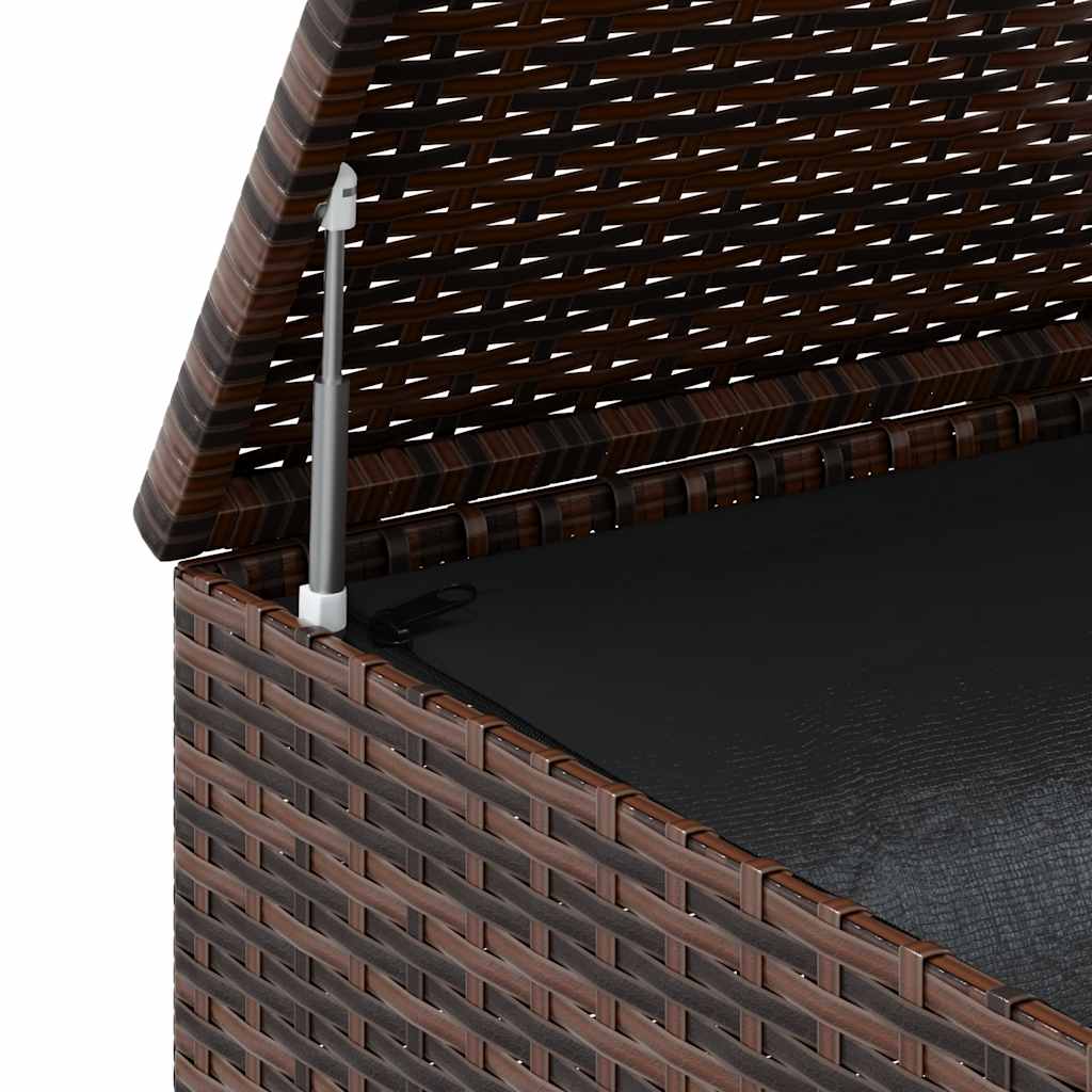 Tuinbox 145x100x103 cm polyetheen rattan bruin is nu te koop bij PeponiXL, paradijselijk wonen!