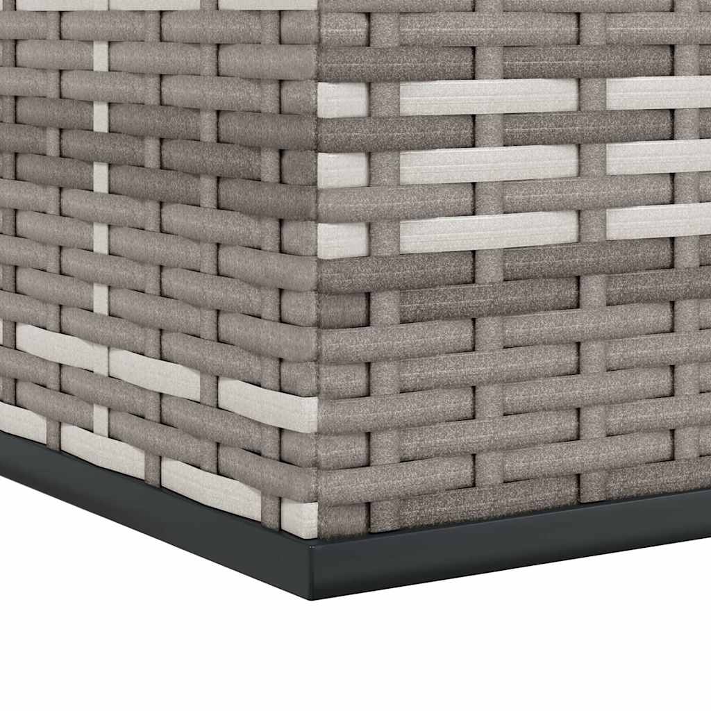 Tuinbox 145x100x103 cm polyetheen rattan grijs is nu te koop bij PeponiXL, paradijselijk wonen!