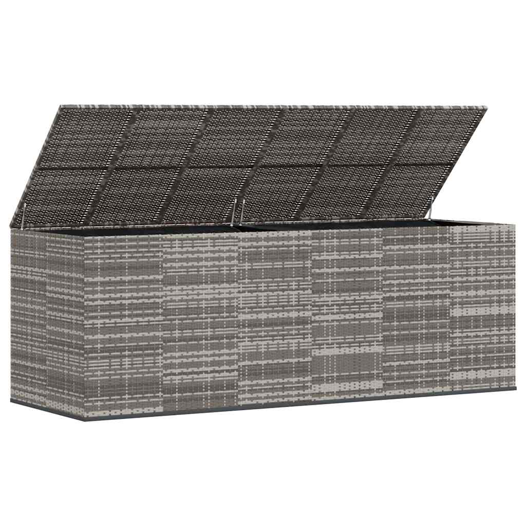 Tuinbox 291x100,5x104 cm polyetheen rattan grijs is nu te koop bij PeponiXL, paradijselijk wonen!