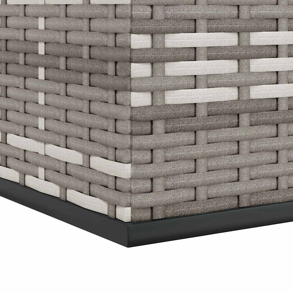 Tuinbox 291x100,5x104 cm polyetheen rattan grijs is nu te koop bij PeponiXL, paradijselijk wonen!