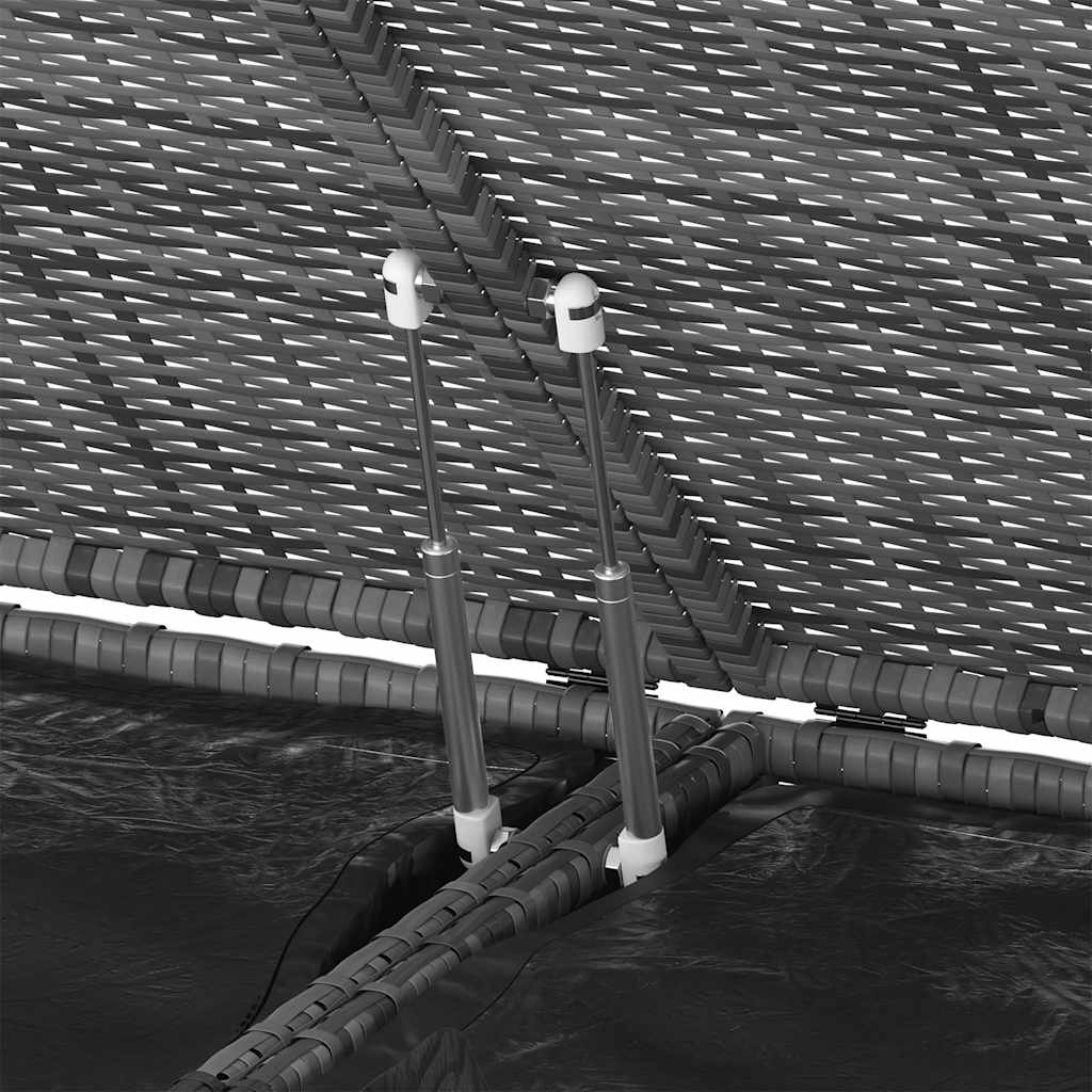 Tuinbox 291x100,5x104 cm polyetheen rattan grijs is nu te koop bij PeponiXL, paradijselijk wonen!