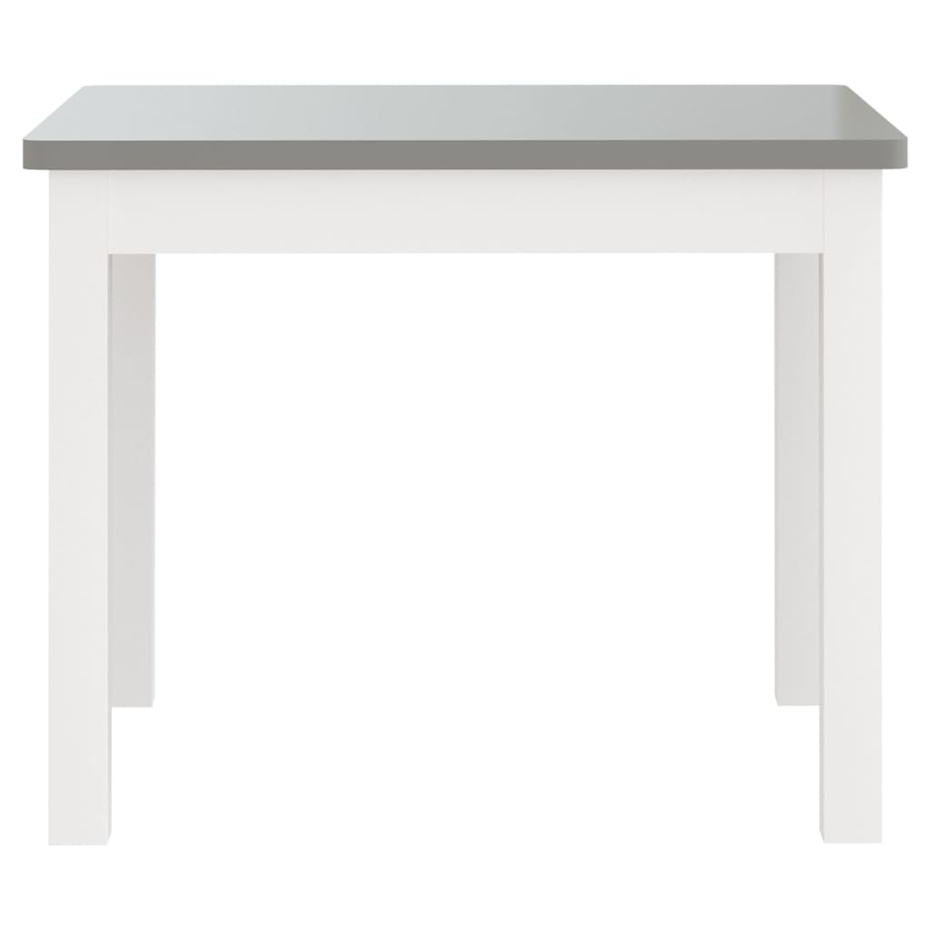 3-delige Kindertafel- en stoelenset MDF wit en grijs is nu te koop bij PeponiXL, paradijselijk wonen!