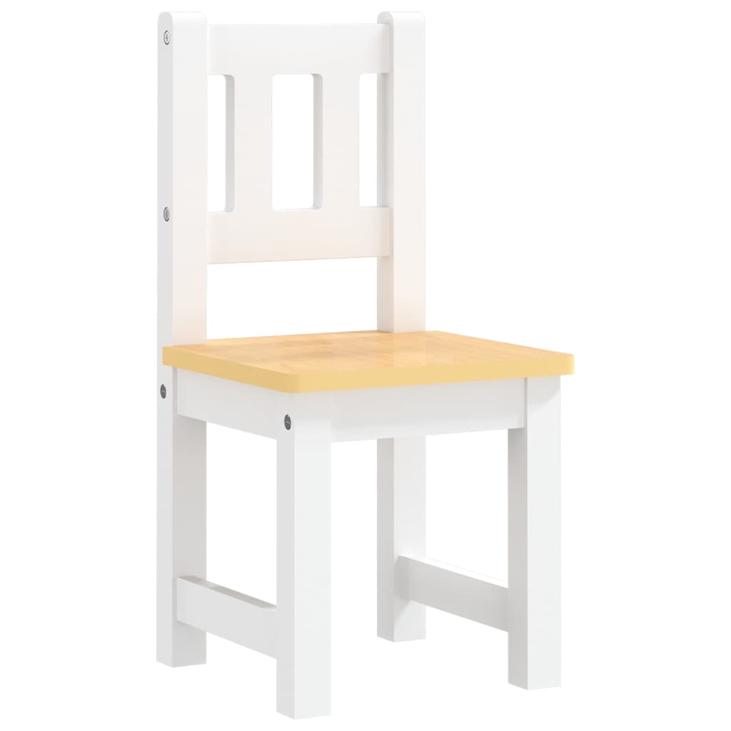 3-delige Kindertafel- en stoelenset MDF wit en grijs is nu te koop bij PeponiXL, paradijselijk wonen!