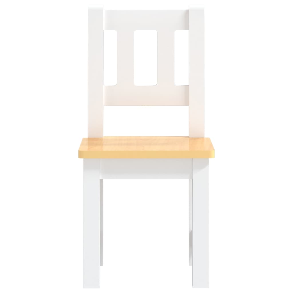 3-delige Kindertafel- en stoelenset MDF wit en grijs is nu te koop bij PeponiXL, paradijselijk wonen!