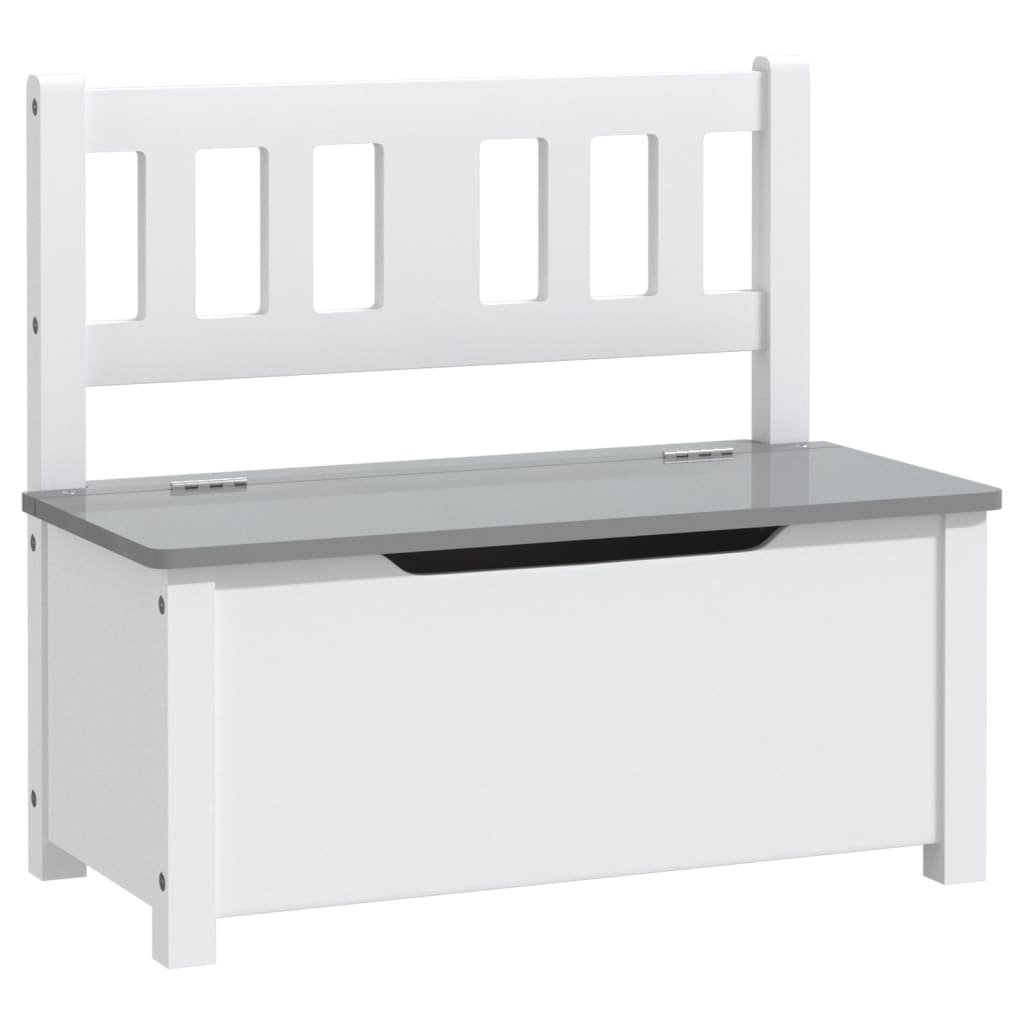 3-delige Kindertafel- en stoelenset MDF wit en grijs is nu te koop bij PeponiXL, paradijselijk wonen!