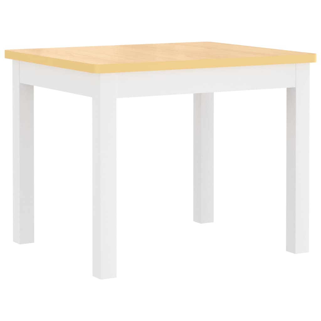 4-delige Kindertafel- en stoelenset MDF wit en beige is nu te koop bij PeponiXL, paradijselijk wonen!