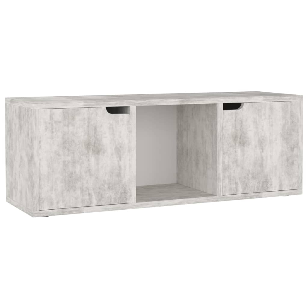 Tv-meubel 88,5x27,5x30,5 cm bewerkt hout betongrijs is nu te koop bij PeponiXL, paradijselijk wonen!