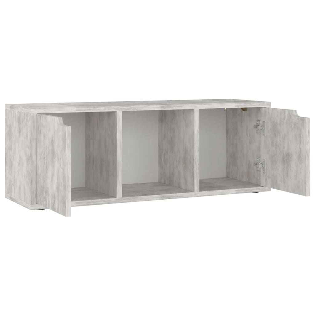 Tv-meubel 88,5x27,5x30,5 cm bewerkt hout betongrijs is nu te koop bij PeponiXL, paradijselijk wonen!