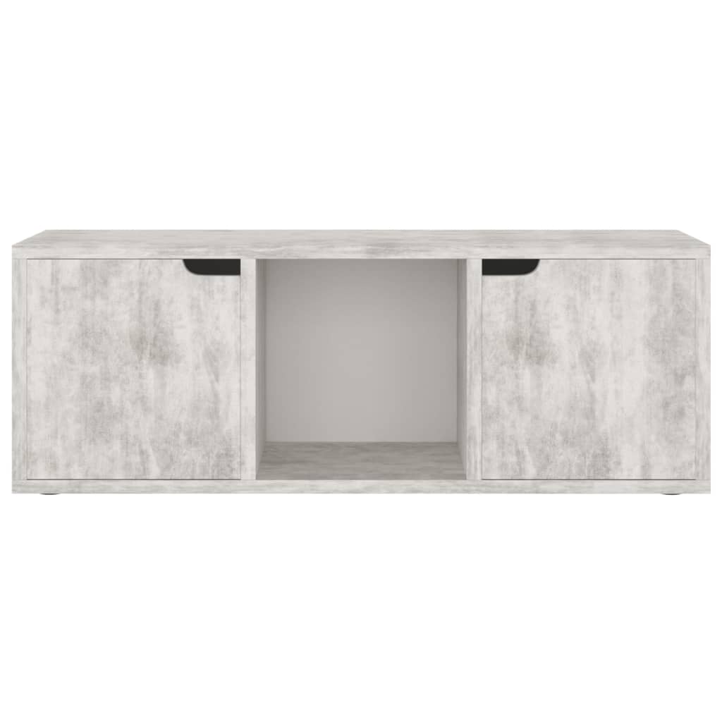 Tv-meubel 88,5x27,5x30,5 cm bewerkt hout betongrijs is nu te koop bij PeponiXL, paradijselijk wonen!