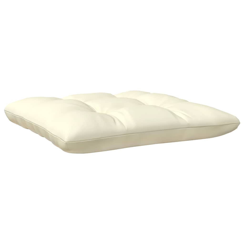 Tuinvoetenbank met crèmekleurig kussen massief grenenhout is nu te koop bij PeponiXL, paradijselijk wonen!
