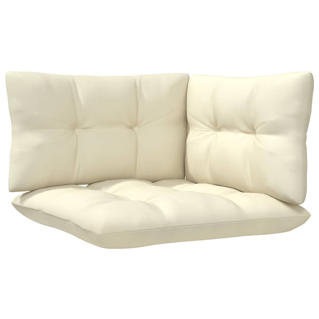 Tuinbank 2-zits met crèmekleurige kussens massief grenenhout is nu te koop bij PeponiXL, paradijselijk wonen!