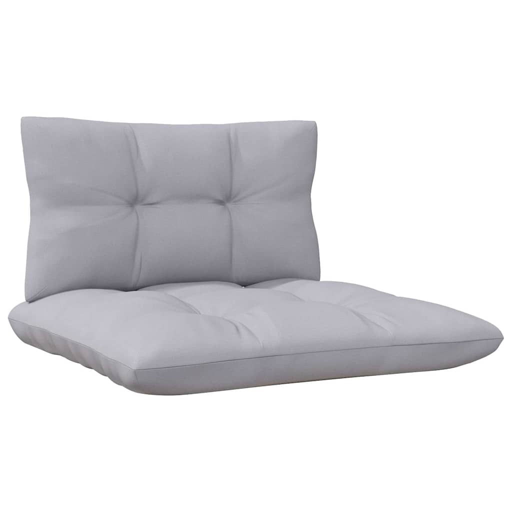 3-delige Loungeset met grijze kussens massief grenenhout is nu te koop bij PeponiXL, paradijselijk wonen!
