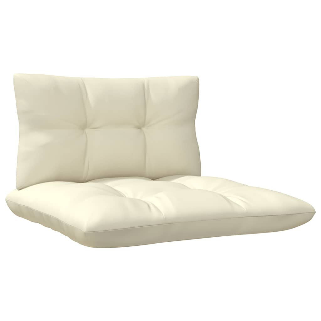 3-delige Loungeset met crèmekleurige kussens massief grenenhout is nu te koop bij PeponiXL, paradijselijk wonen!