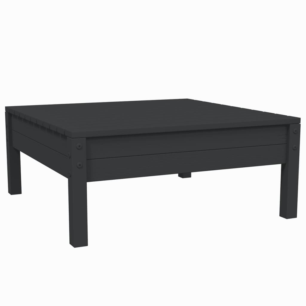 3-delige Loungeset met kussens massief grenenhout zwart is nu te koop bij PeponiXL, paradijselijk wonen!