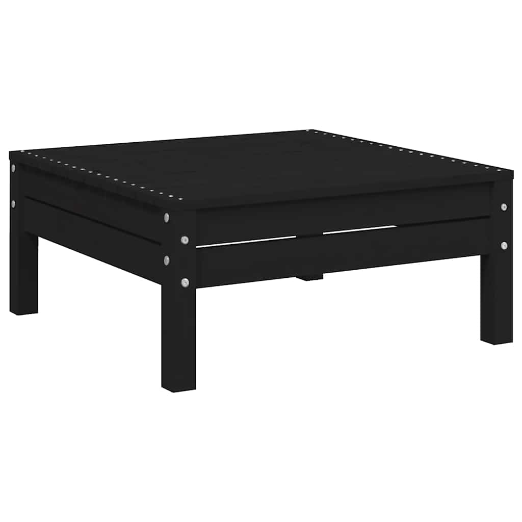 3-delige Loungeset met kussens massief grenenhout zwart is nu te koop bij PeponiXL, paradijselijk wonen!