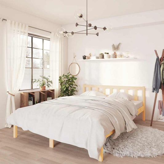 Bedframe massief grenenhout 160x200 cm is nu te koop bij PeponiXL, paradijselijk wonen!