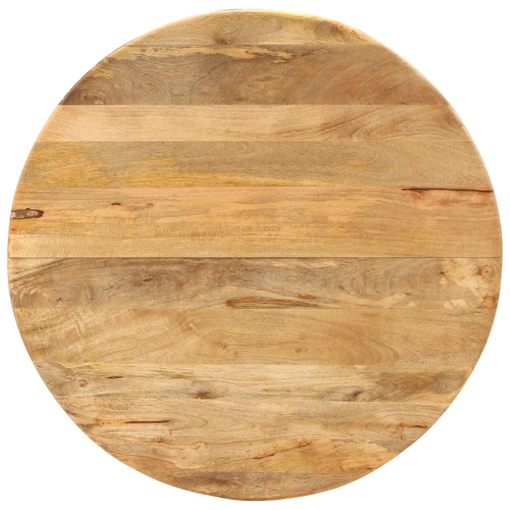Eettafel Ø110x78 cm massief mangohout en staal is nu te koop bij PeponiXL, paradijselijk wonen!