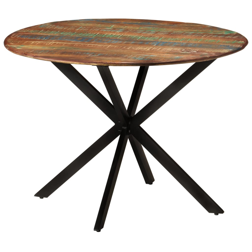 Eettafel Ø110x78 cm massief gerecycled hout en staal is nu te koop bij PeponiXL, paradijselijk wonen!