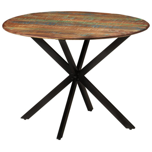 Eettafel Ø110x78 cm massief gerecycled hout en staal is nu te koop bij PeponiXL, paradijselijk wonen!