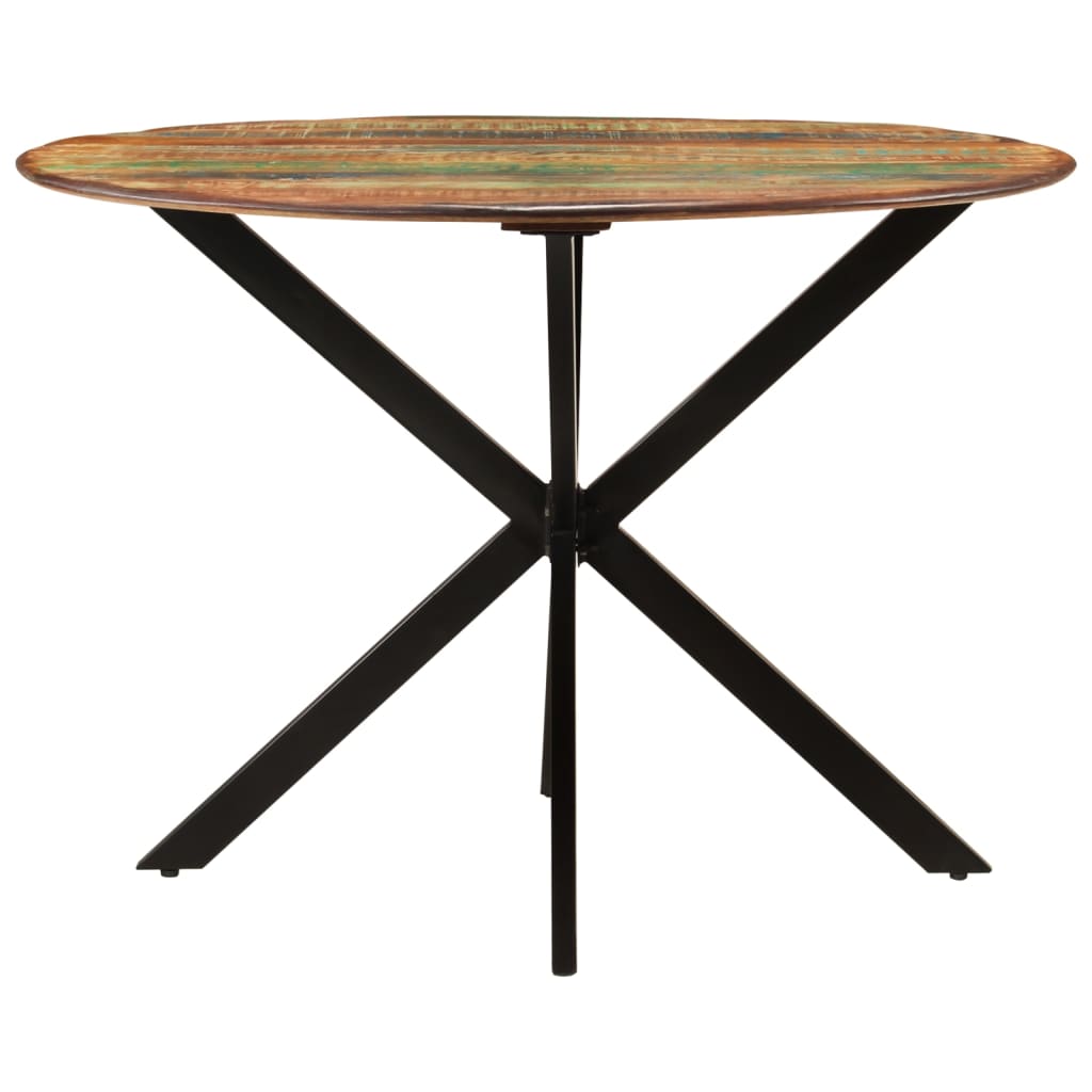Eettafel Ø110x78 cm massief gerecycled hout en staal is nu te koop bij PeponiXL, paradijselijk wonen!