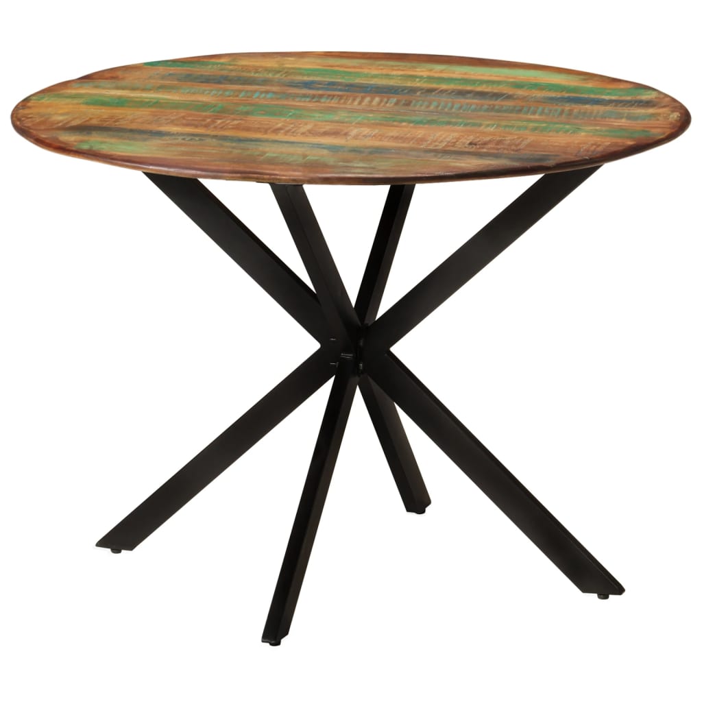 Eettafel Ø110x78 cm massief gerecycled hout en staal is nu te koop bij PeponiXL, paradijselijk wonen!
