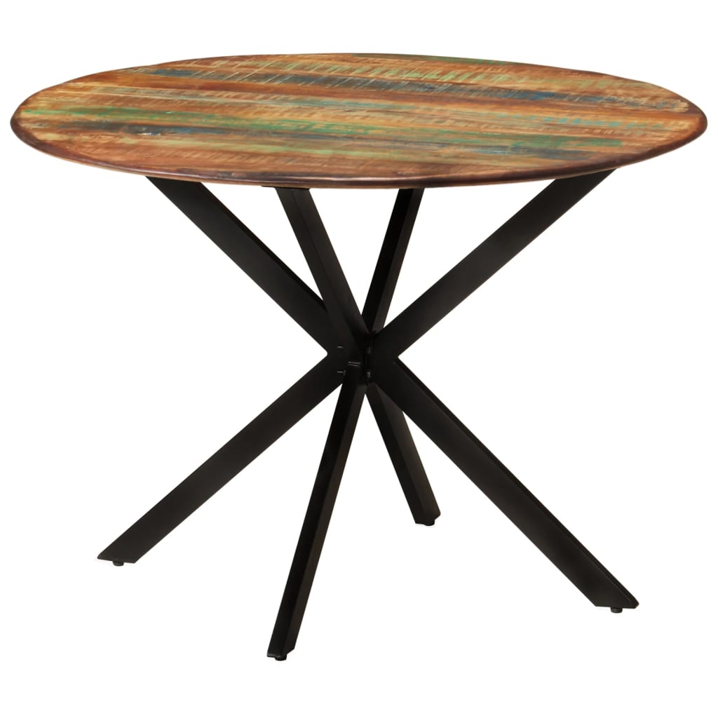 Eettafel Ø110x78 cm massief gerecycled hout en staal is nu te koop bij PeponiXL, paradijselijk wonen!