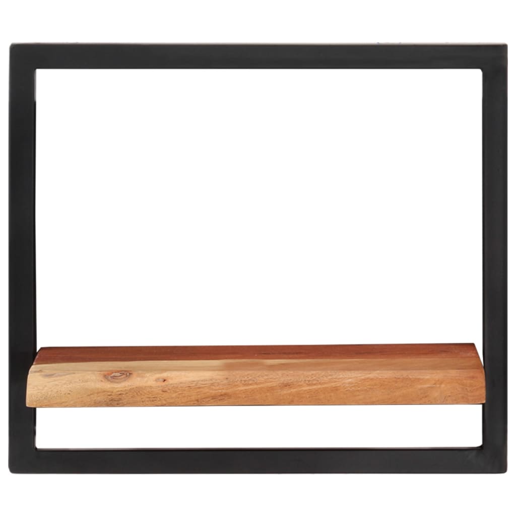 Wandschappen 2 st 40x24x35 cm massief acaciahout en staal is nu te koop bij PeponiXL, paradijselijk wonen!