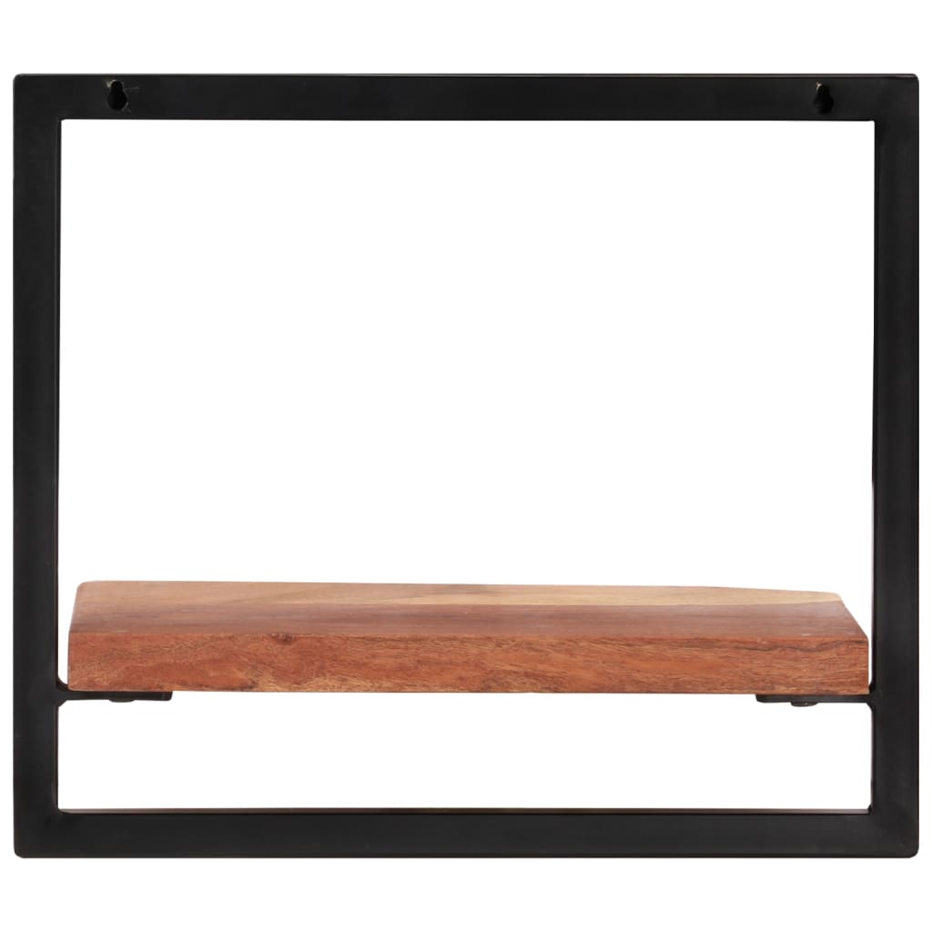Wandschappen 2 st 40x24x35 cm massief acaciahout en staal is nu te koop bij PeponiXL, paradijselijk wonen!