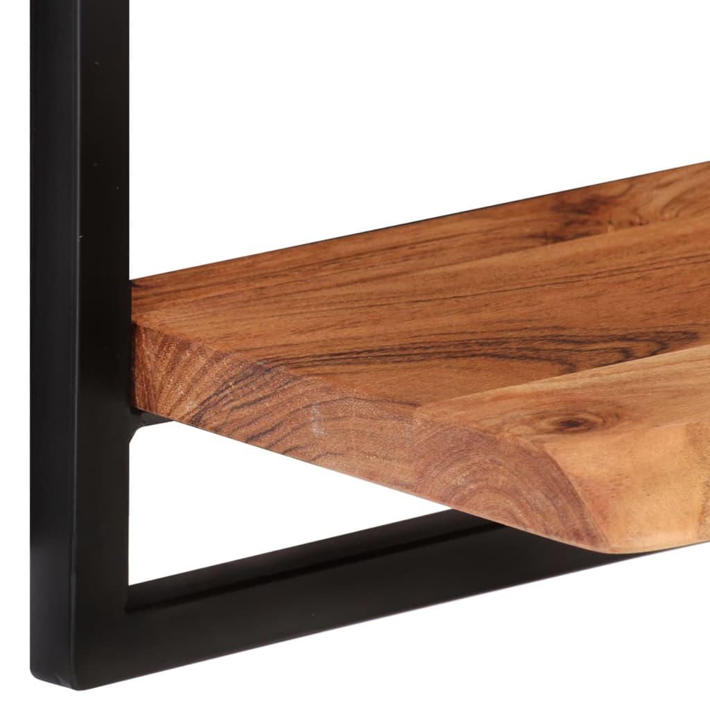 Wandschappen 2 st 40x24x35 cm massief acaciahout en staal is nu te koop bij PeponiXL, paradijselijk wonen!