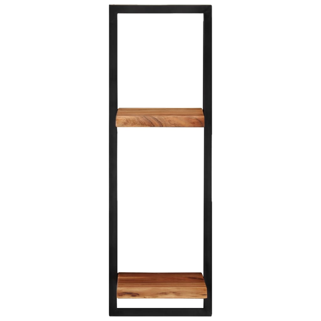 Wandschappen 2 st 25x25x75 cm massief acaciahout en staal is nu te koop bij PeponiXL, paradijselijk wonen!