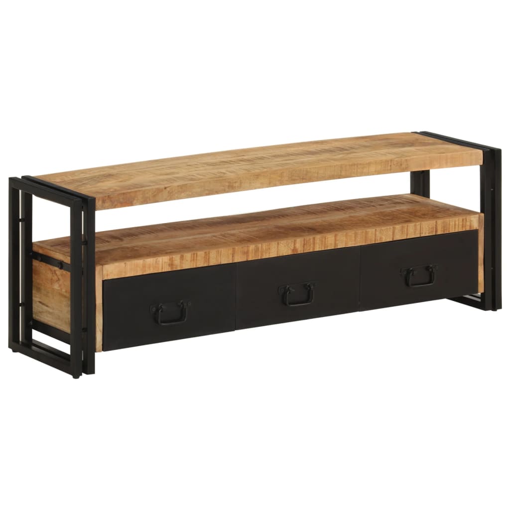 Tv-meubel 120x30x40 cm massief mangohout is nu te koop bij PeponiXL, paradijselijk wonen!